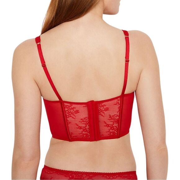 Victoria’s Secret DREAM ANGELS Unlined Lace-Up Corset Top in the Size Large - Picture 3 of 5